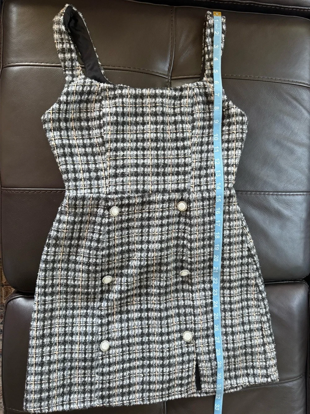 Francesca’s Mara Sleeveless Tweed Mini Dress Size S - Picture 8 of 10